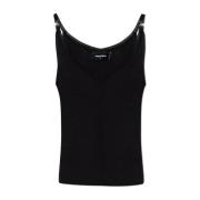 Geribbelde Top Dsquared2 , Black , Dames