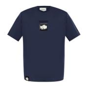 T-shirt met patches Iceberg , Blue , Heren