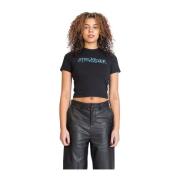 Zwart Logo Puffy T-shirt Ottolinger , Black , Dames