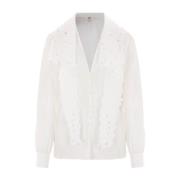 Geborduurde Lavallière Shirt in Wit Katoen Chloé , White , Dames