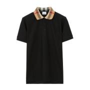 Geruite Print Polo T-shirts en Polos Burberry , Black , Heren