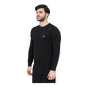 Essentiële Zwarte Crew Neck Sweater Calvin Klein Jeans , Black , Heren