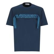 Blauw Katoenen T-shirt en Polo Lanvin , Blue , Heren