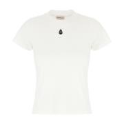 Casual Katoenen T-Shirt voor Mannen Alexander McQueen , White , Dames