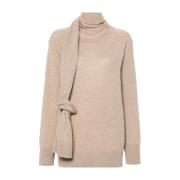 Beige Kasjmier Trui met Sjaal Stella McCartney , Beige , Dames