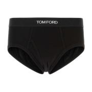 Twee-Tinten Katoenen Slip Set Tom Ford , Black , Heren