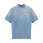 Blauwe Crew Neck T-shirts en Polos Balenciaga , Blue , Heren