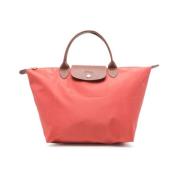 Koraalrode Opvouwbare Tas Longchamp , Red , Dames