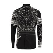 Logo Print Overhemd Dolce & Gabbana , Black , Heren