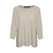 Boothals Blouse in Haverkleur Vero Moda , Beige , Dames