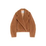 Luxe Teddy Camel Korte Jas Max Mara , Brown , Dames