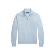 Honingraat Katoen Half-Zip Sweater Polo Ralph Lauren , Blue , Heren