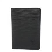 Pre-owned Leather wallets Louis Vuitton Vintage , Black , Heren