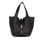 Pre-owned Leather handbags Hermès Vintage , Black , Dames