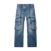 Klassieke Denim Jeans voor Dagelijks Gebruik Off White , Blue , Dames