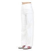 Witte Denim Jeans Wijde Pijp Tommy Jeans , White , Dames