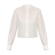 Korte shirt met gestreept patroon Officine Générale , White , Dames