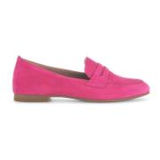 Roze suède leren mocassins Gabor , Pink , Dames