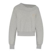 Sweatshirt met logo The Attico , Gray , Dames