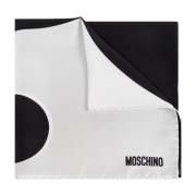 Zijden sjaal Moschino , White , Heren