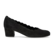 Zwarte suède leren pumps Gabor , Black , Dames