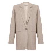 Gestreepte Blazer Buitenkleding Grigio Aw24 D.Exterior , Gray , Dames