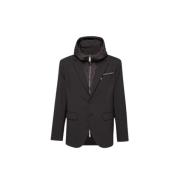 Wollen Hooded Blazer Dsquared2 , Black , Heren