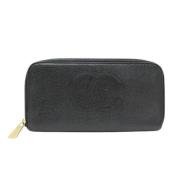 Pre-owned Leather wallets Chanel Vintage , Black , Dames