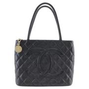 Pre-owned Leather handbags Chanel Vintage , Black , Dames