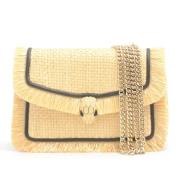 Pre-owned Leather shoulder-bags Bvlgari Vintage , Beige , Dames