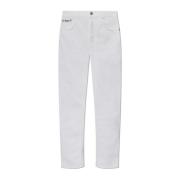 Jeans met licht toelopende pijpen Moschino , White , Dames