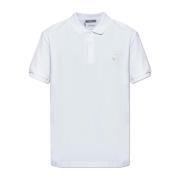 Katoenen polo met logo Moschino , White , Heren