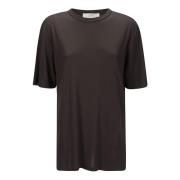 Lyocell Crew Neck T-Shirt Studio Nicholson , Brown , Dames