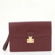 Pre-owned Leather clutches Cartier Vintage , Red , Heren