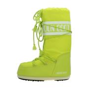 Zwarte Nylon Winterlaarzen Moon Boot , Green , Dames