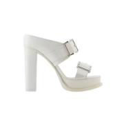 Leather heels Alexander McQueen , White , Dames