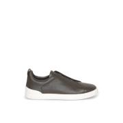 Lage Top Triple Stitch Cervo Sneaker Ermenegildo Zegna , Gray , Heren