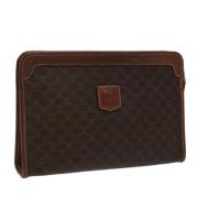 Pre-owned Leather clutches Celine Vintage , Brown , Dames