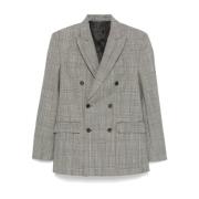 Prince of Wales Blazer Wardrobe.nyc , Gray , Dames