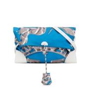 Pre-owned Silk crossbody-bags Hermès Vintage , Blue , Dames