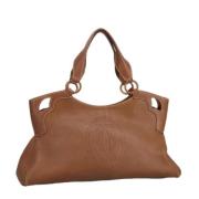 Pre-owned Leather handbags Cartier Vintage , Brown , Dames