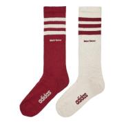 Witte Collegiate Burgundy Sokken Adidas , Multicolor , Heren