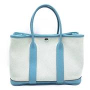 Pre-owned Canvas handbags Hermès Vintage , White , Dames