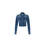 Slimfit Cropped Denimjasje Vintage Look Elisabetta Franchi , Blue , Da...