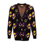 Stijlvolle Gebreide Cardigan Trui Gucci , Multicolor , Heren