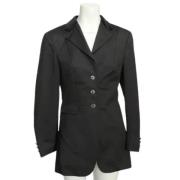 Pre-owned Wool outerwear Hermès Vintage , Black , Dames