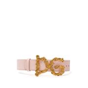 Baroco logo leren riem Dolce & Gabbana , Pink , Dames