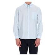 Heldere Blauwe Cam Cot Shirt A.p.c. , Blue , Heren