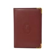 Pre-owned Leather wallets Cartier Vintage , Red , Dames