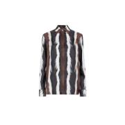 Dierenprint Zijden Shirt Roberto Cavalli , Multicolor , Dames